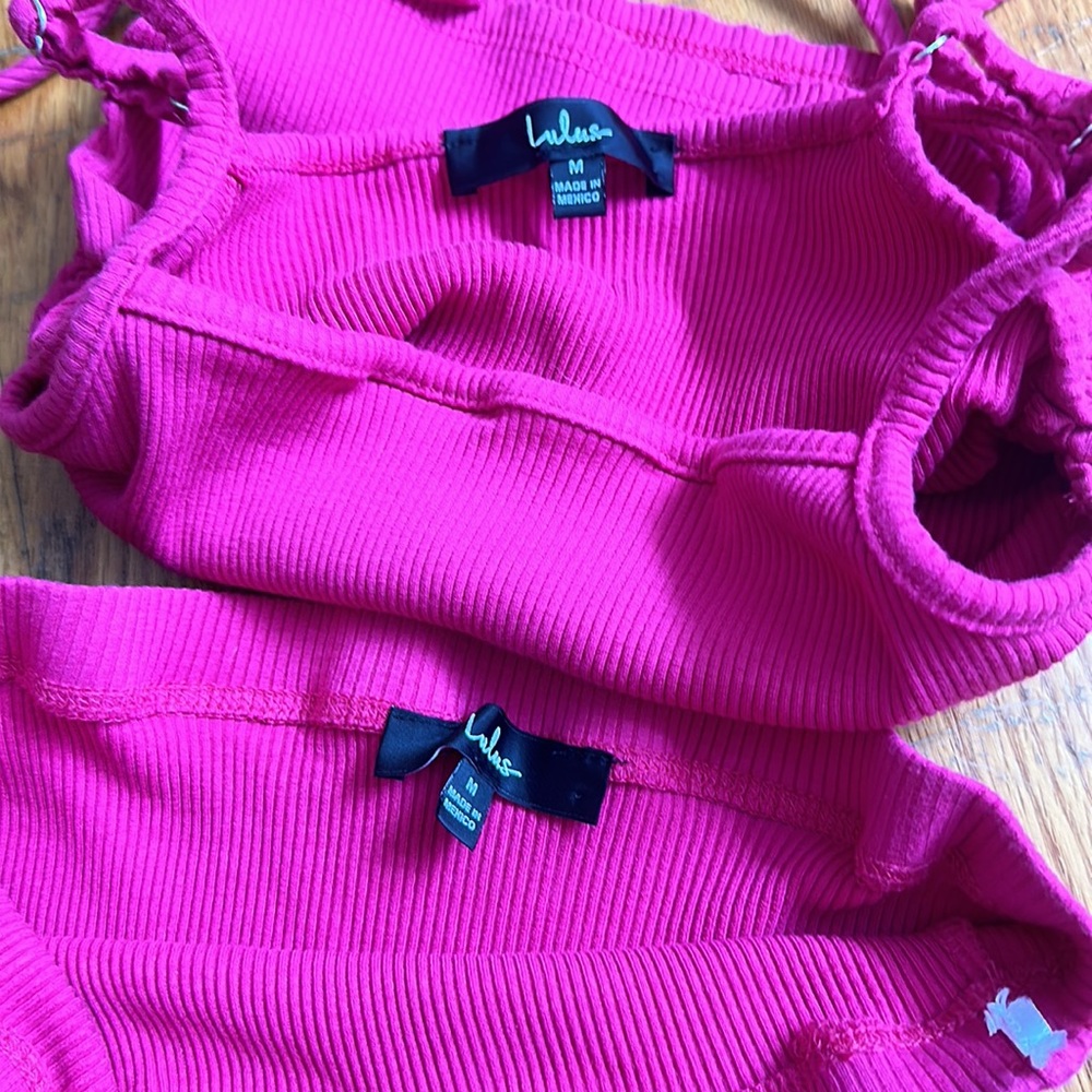 Lulu’s Magenta Ruched Bodycon Dress Set - Picture 4 of 4